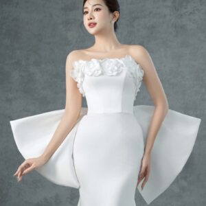 Váy đuôi cá satin đính kết